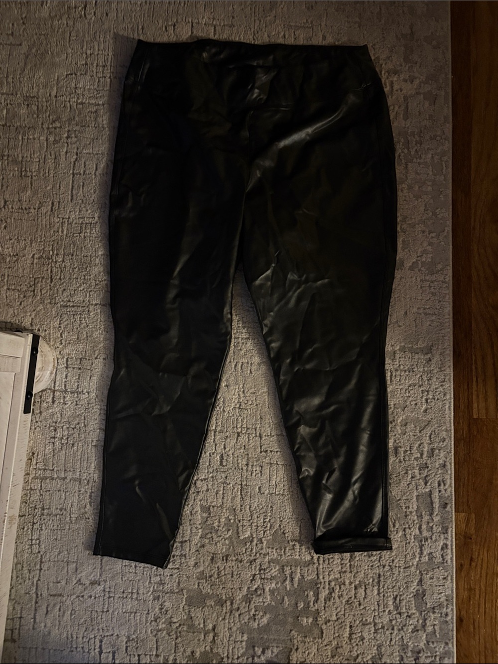 Women’s Black Faux Leather Pants - Classic Slim Fit